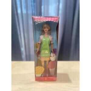 Vintage 1999 Flower Shop Barbie with Bouquet Basket No. 28884